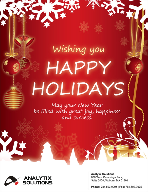 Wishing you Happy Holidays Analytix Solutions