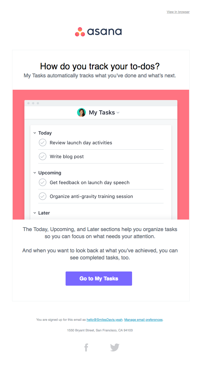 How do you track your to-dos? Asana onboarding email autoresponder