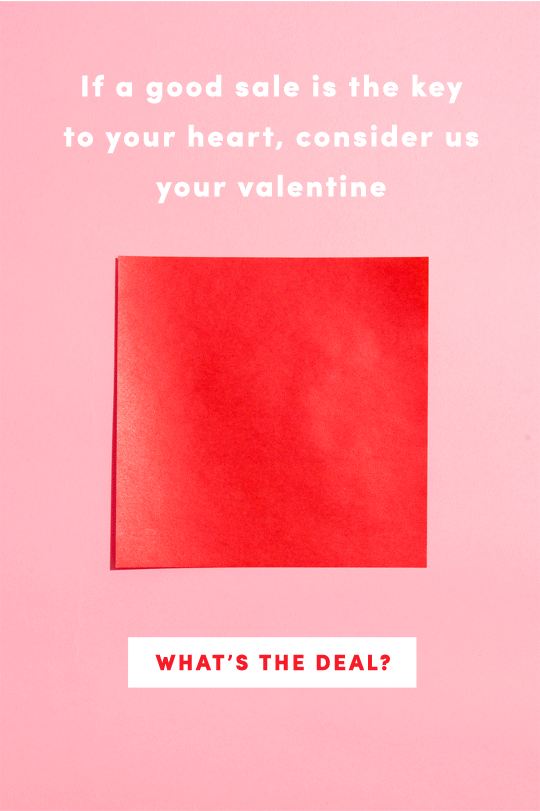 "If a good sale is the key to your heart, consider us your valentine"  animated GIF email template
