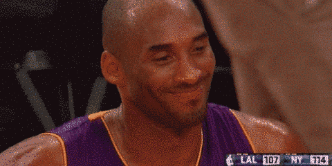 Kobe accepts and smiles
