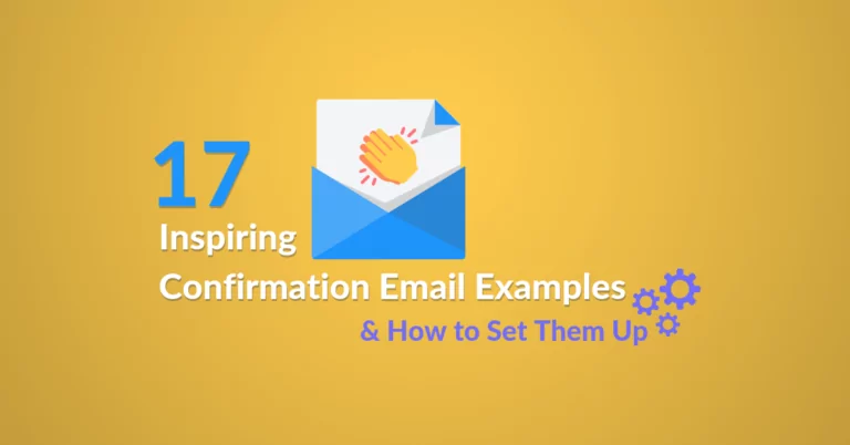 17 Inspiring Confirmation Email Examples and how to set them up Automizy blog article featured image