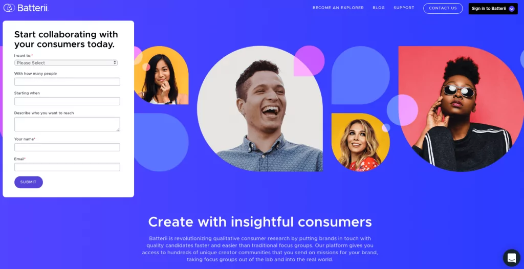 Landing page with human images to increase conversion rates