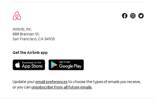 Email signature example from Airbnb
