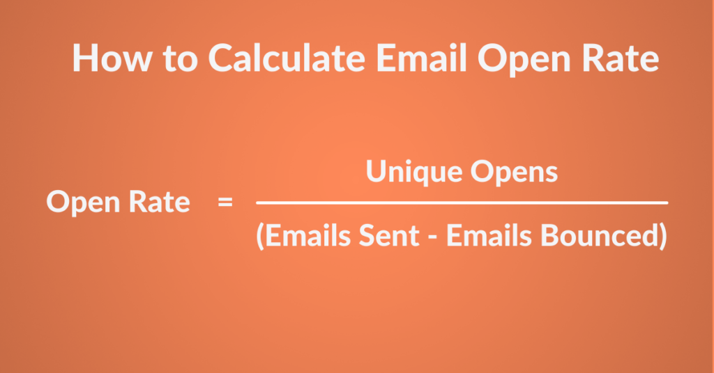 email open rate calculation formula