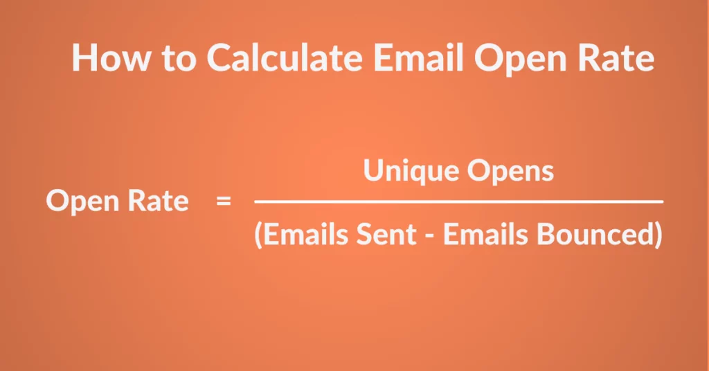 email open rate calculation formula