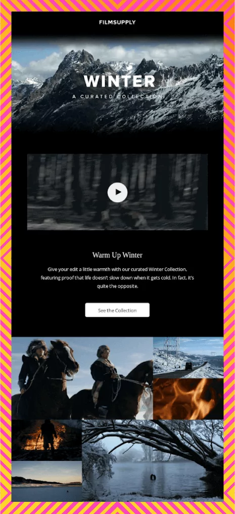 visuals in emails by including a video