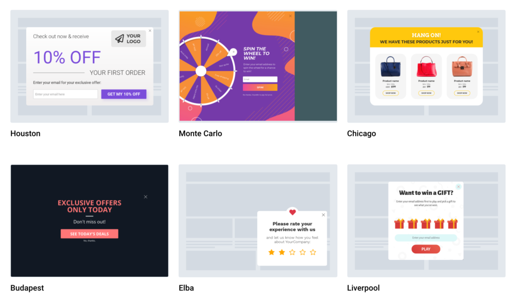 Popup examples to use for SaaS businesses