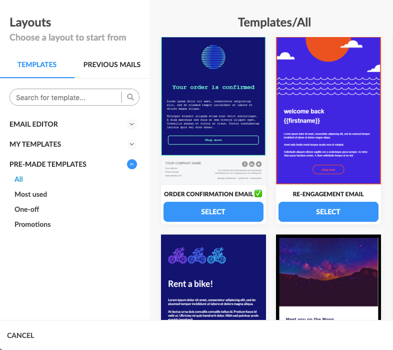Automizy’s re-engagement email templates