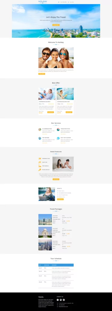 "Let's Enjoy The Travel" travel email newsletter example