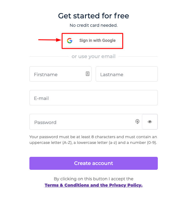 SaaS social signup option