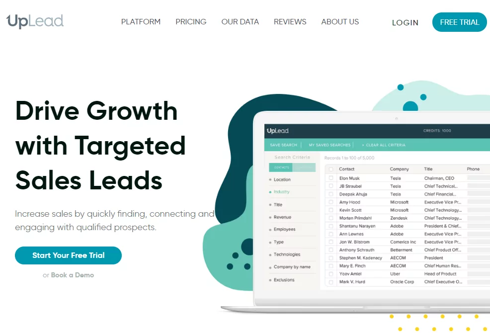Drive growth with targeted sales leads Uplead