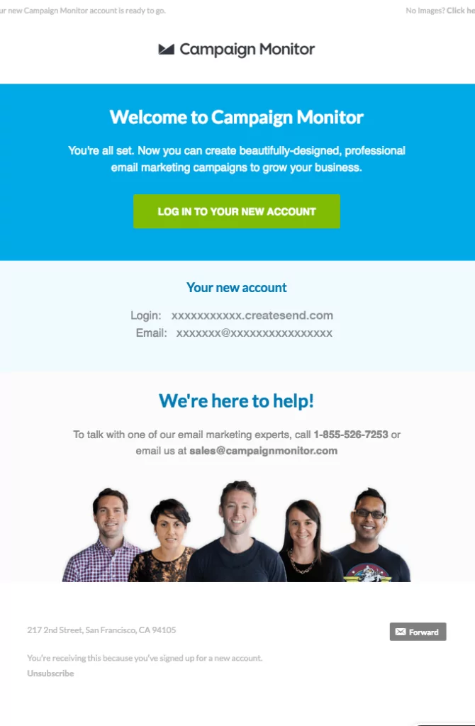 Saas sign up registration confirmation email