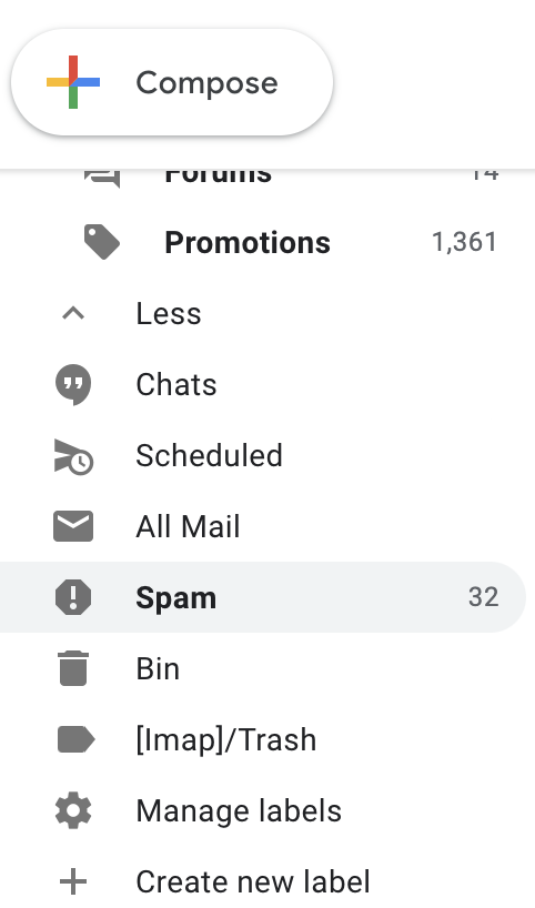 where is my spam folder gmail