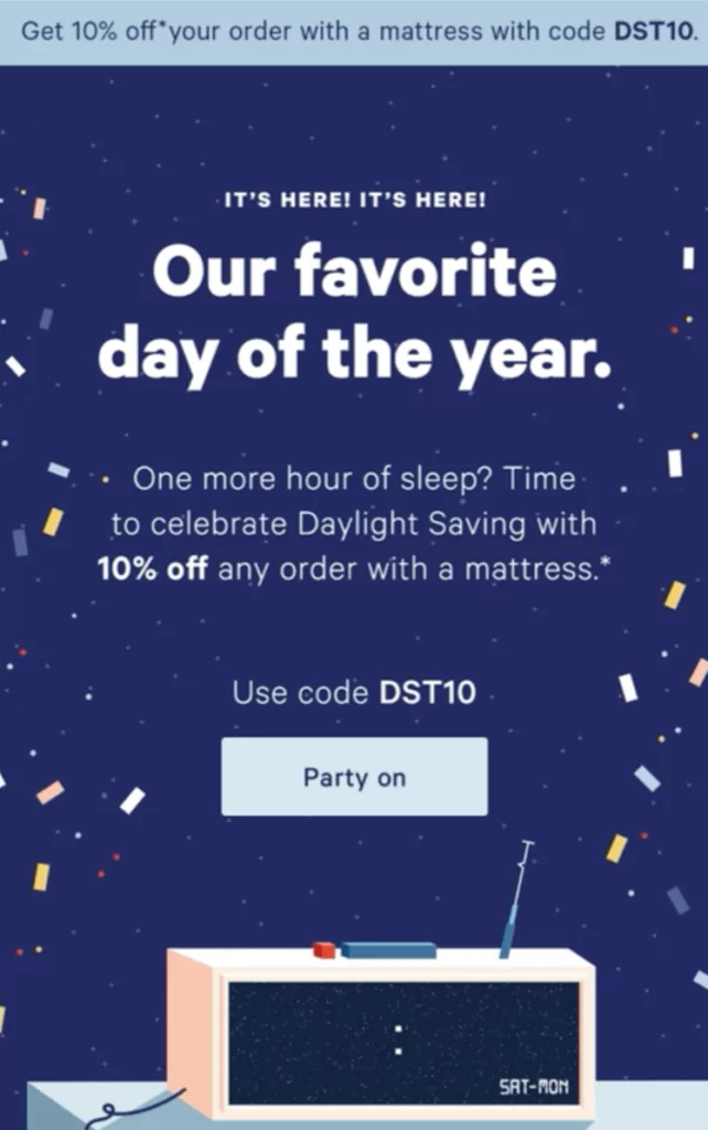 Sales code discount for a limited time from Casper to their customers