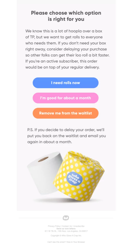 B2B limited time email examples